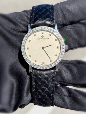 Vintage Vacheron Constantin Geneve  31540 18K White Gold Factory Diamond Watch